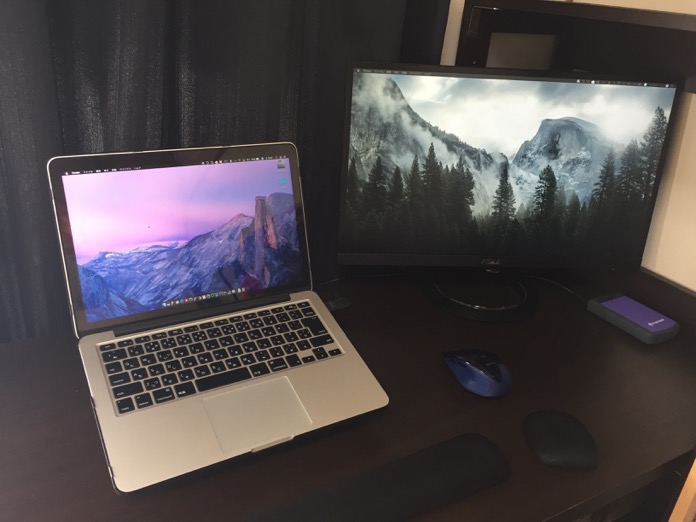 MacBook Pro デュアルモニター ASUS  IMG 5321